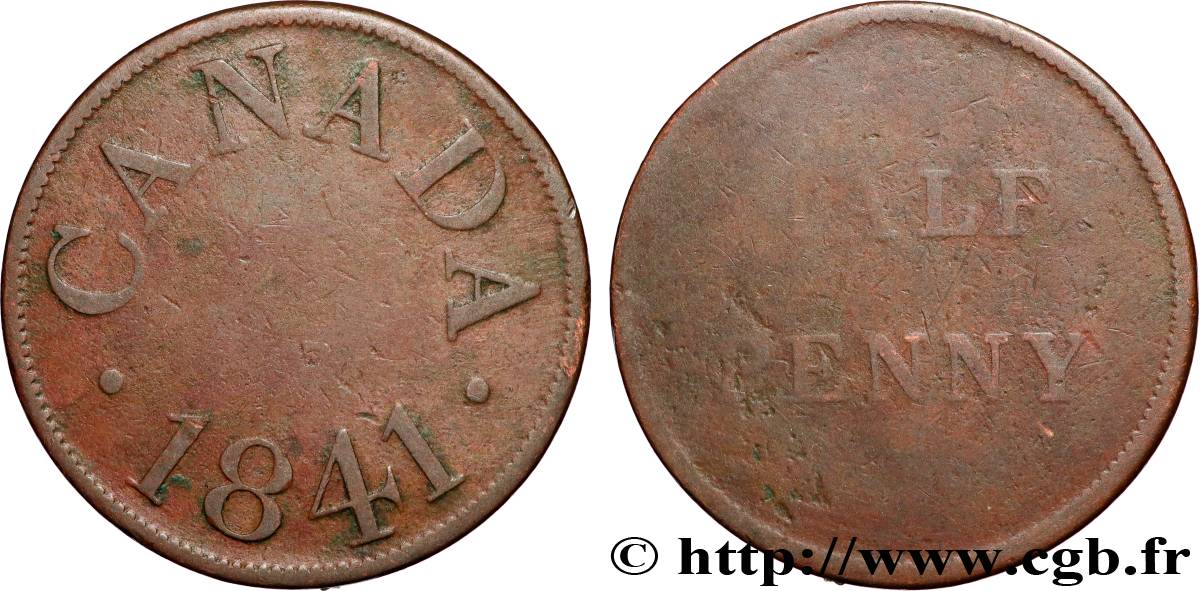 CANADA 1/2 Penny James Duncan Token 1841  TB/B+ 