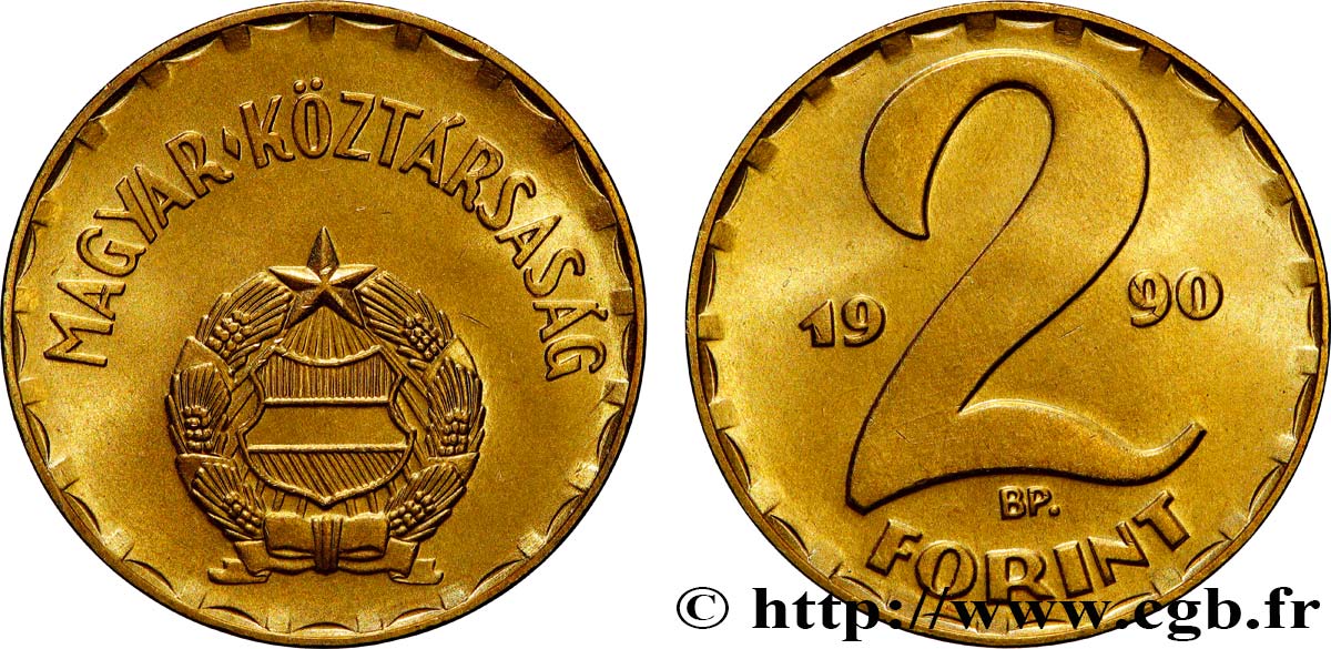 UNGARN 2 Forint 1990 Kremnitz - KB fST 