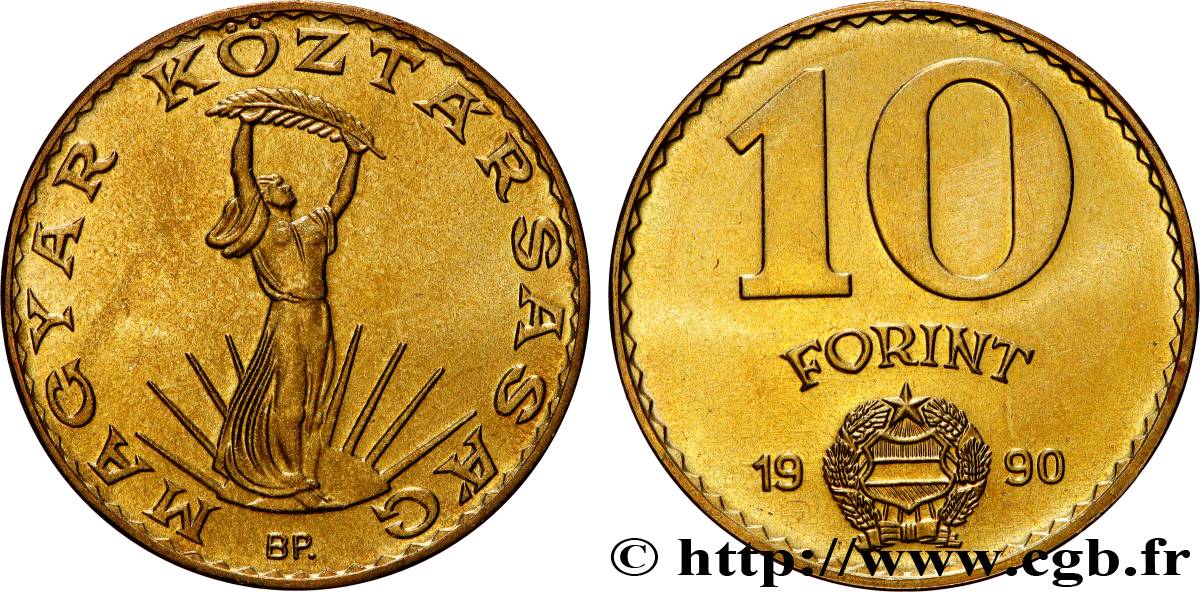 UNGARN 10 Forint 1990 Kremnitz - KB fST 