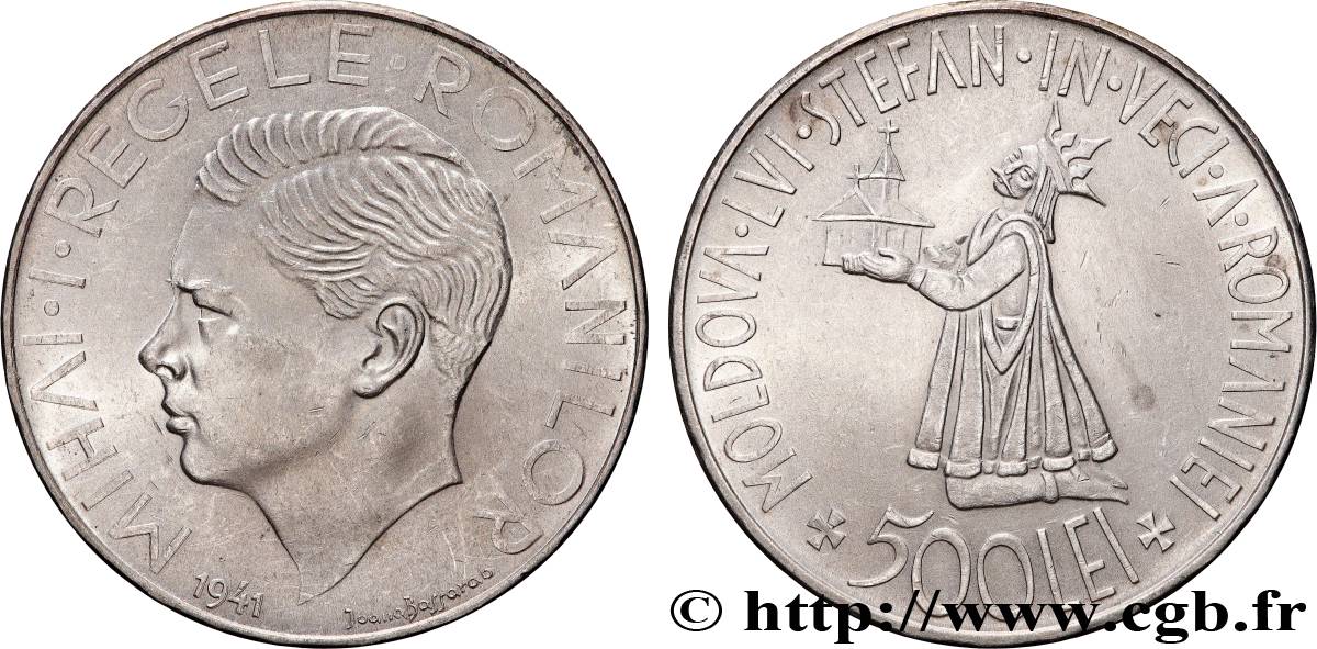 ROMANIA 500 Lei Michel Ier 1941  AU 