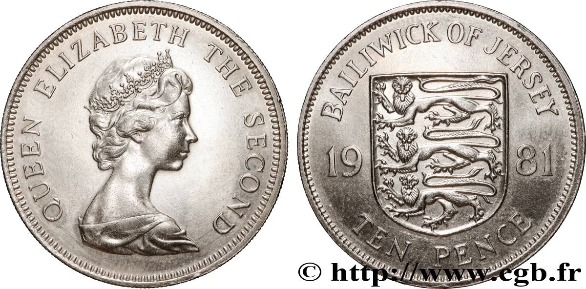 JERSEY 10 Pence Proof Elisabeth II 1981  SPL 