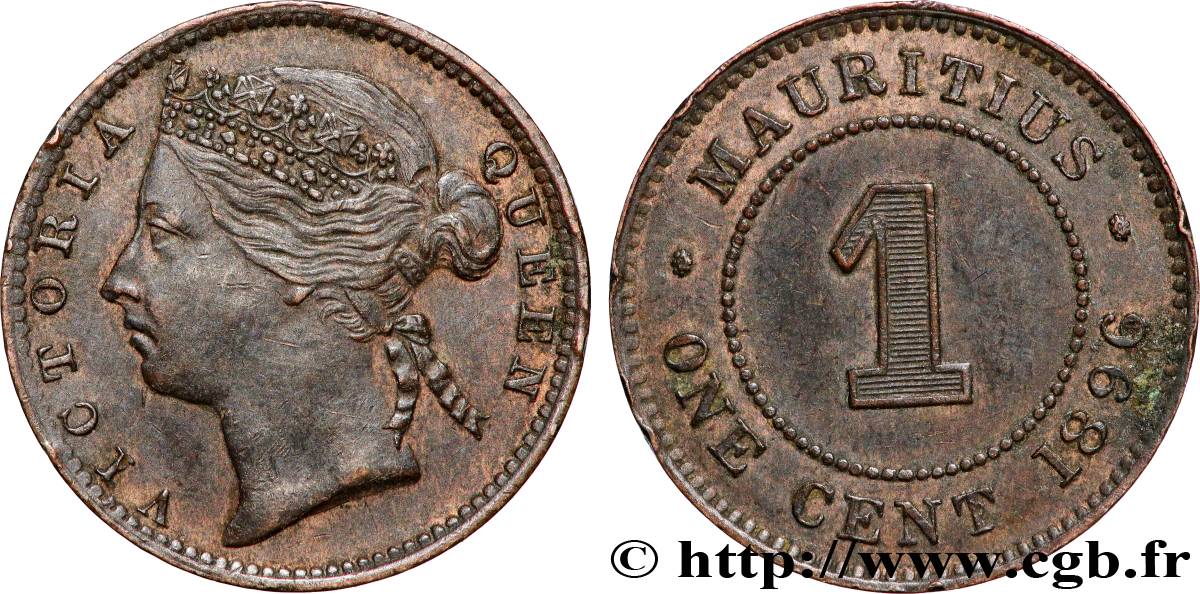 MAURITIUS 1 Cent Victoria 1896 Londres AU 