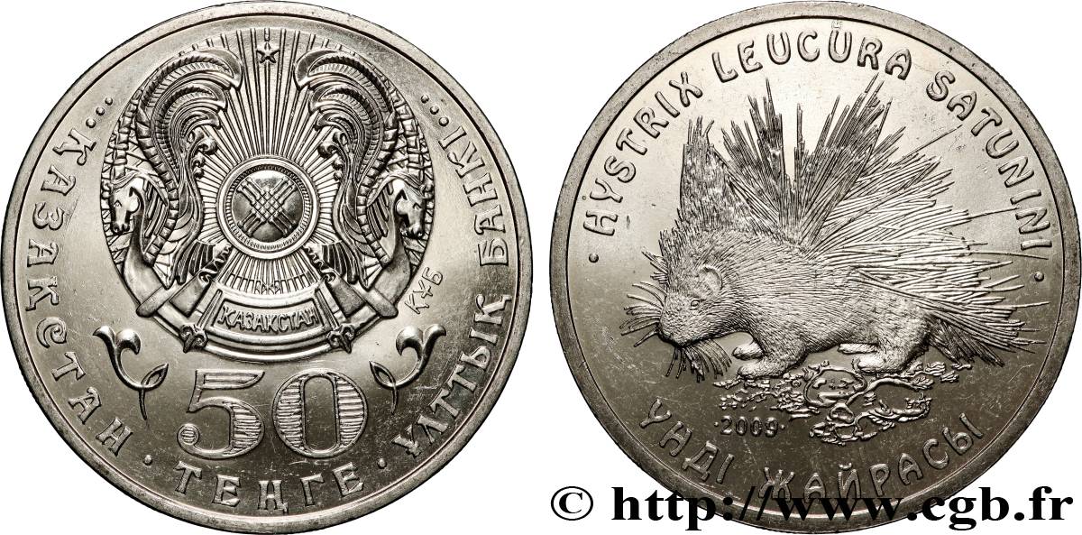 KAZAKHSTAN 50 Tenge Emblème national / Porc-épic 2009 Oust-Kamenogorsk SPL 