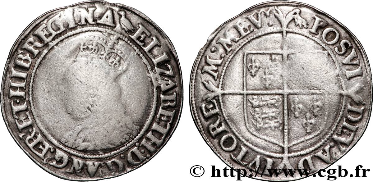 ENGLAND - KÖNIGREICH ENGLAND - ELIZABETH I. 1 Shilling N.D.  fS 