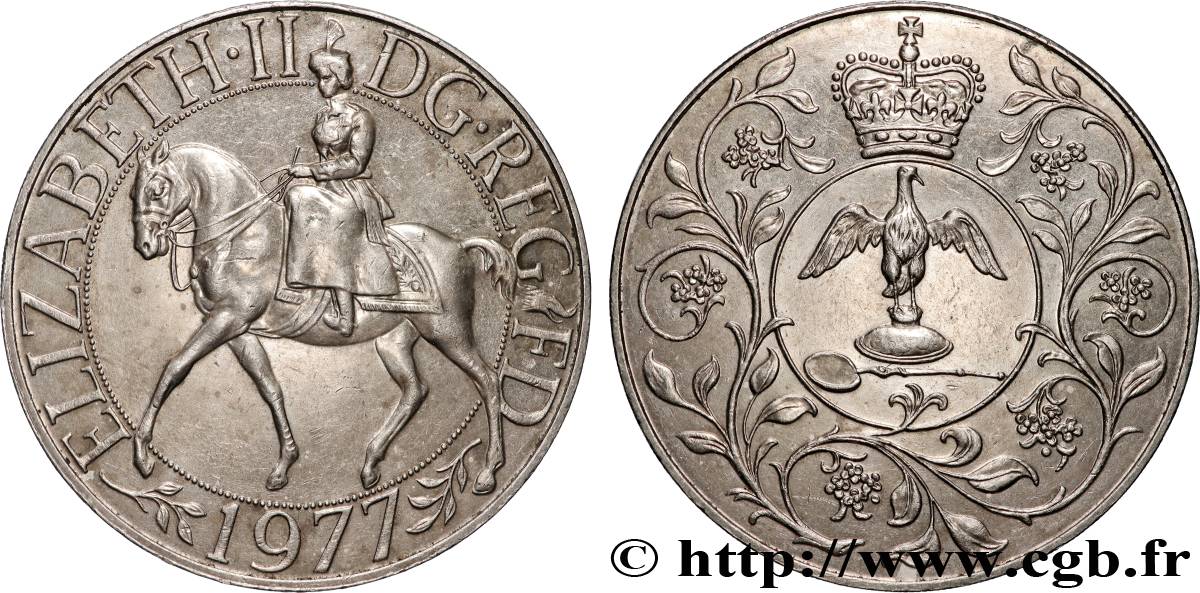 UNITED KINGDOM 25 New Pence jubilé d’argent d’Elisabeth II 1977  AU 