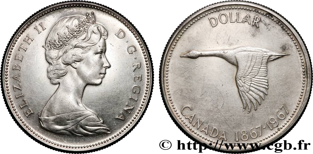 CANADA 1 Dollar centenaire de la Confédération 1967  SUP 