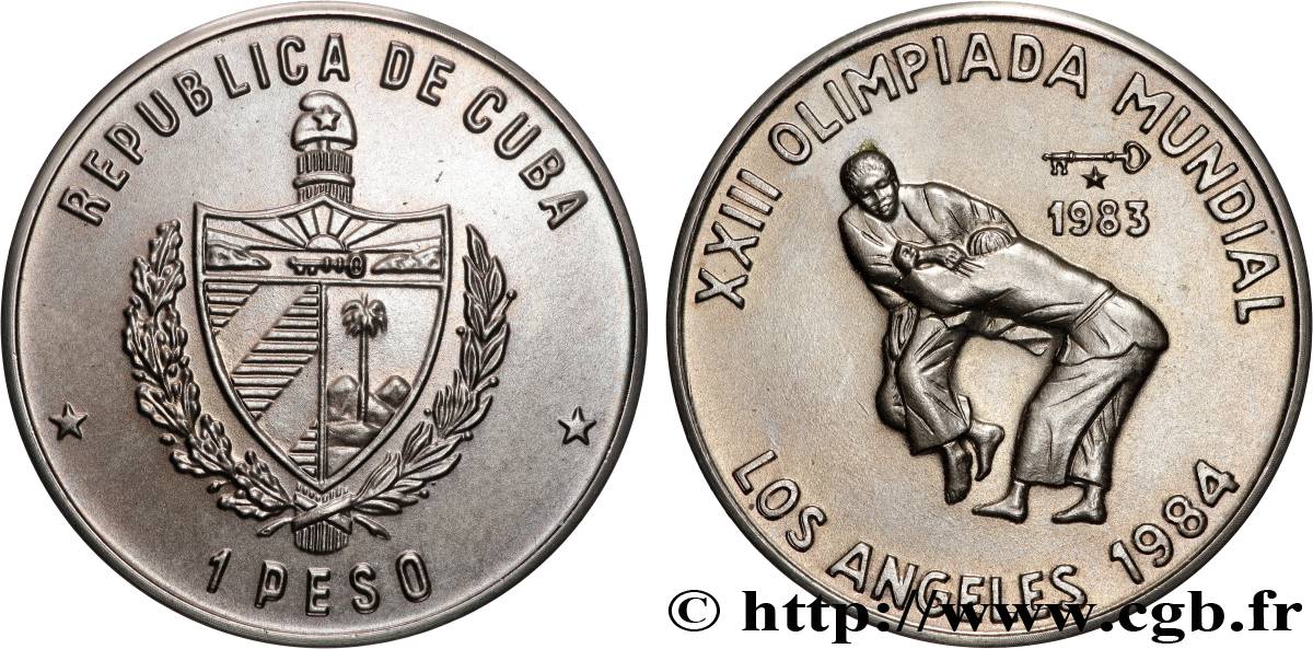 CUBA 1 Peso Jeux Olympiques de Los Angeles - 1984 1983 La Havane MS 