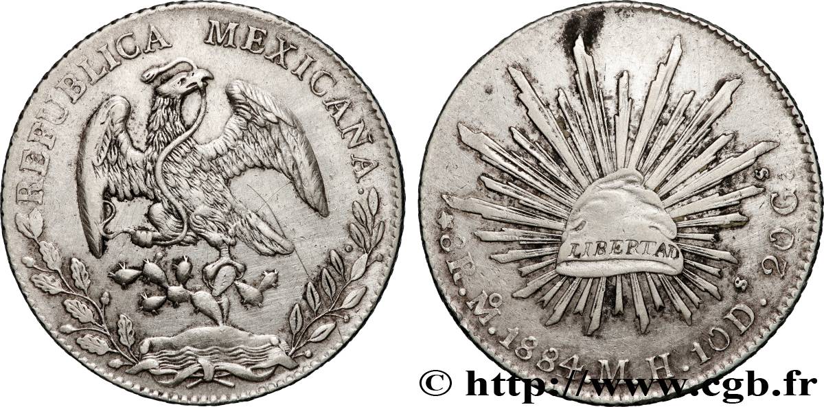 MEXICO 8 Reales 1884 Mexico XF 