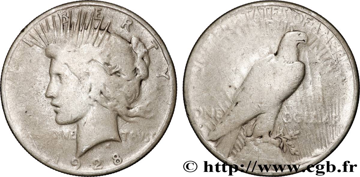 ÉTATS-UNIS D AMÉRIQUE 1 Dollar Peace 1928 San Francisco - S TB 