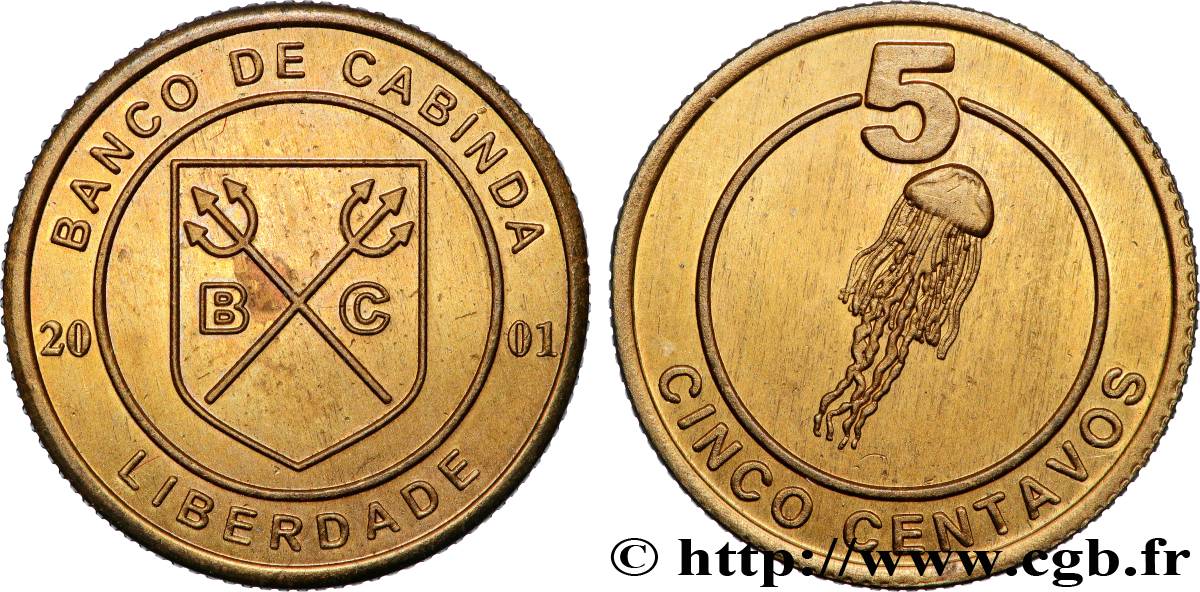 ANGOLA 5 Centavos - République de Cabinda 2001  fST 