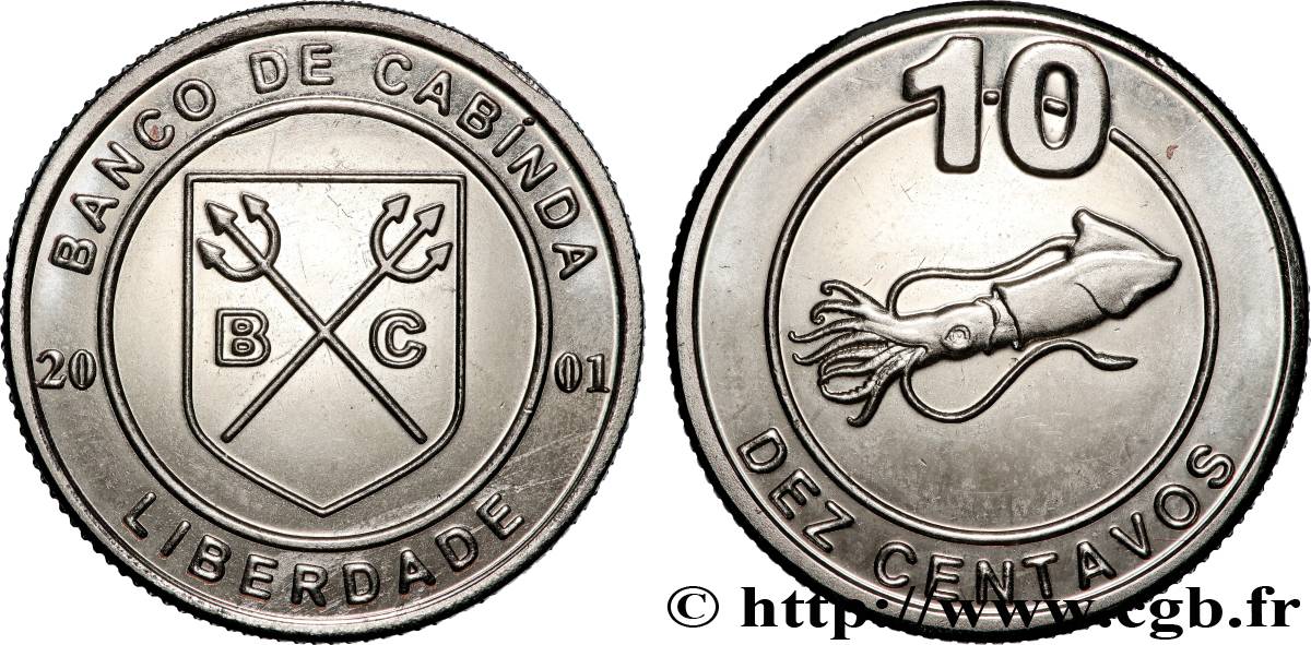 ANGOLA 10 Centavos - République de Cabinda 2001  MS 