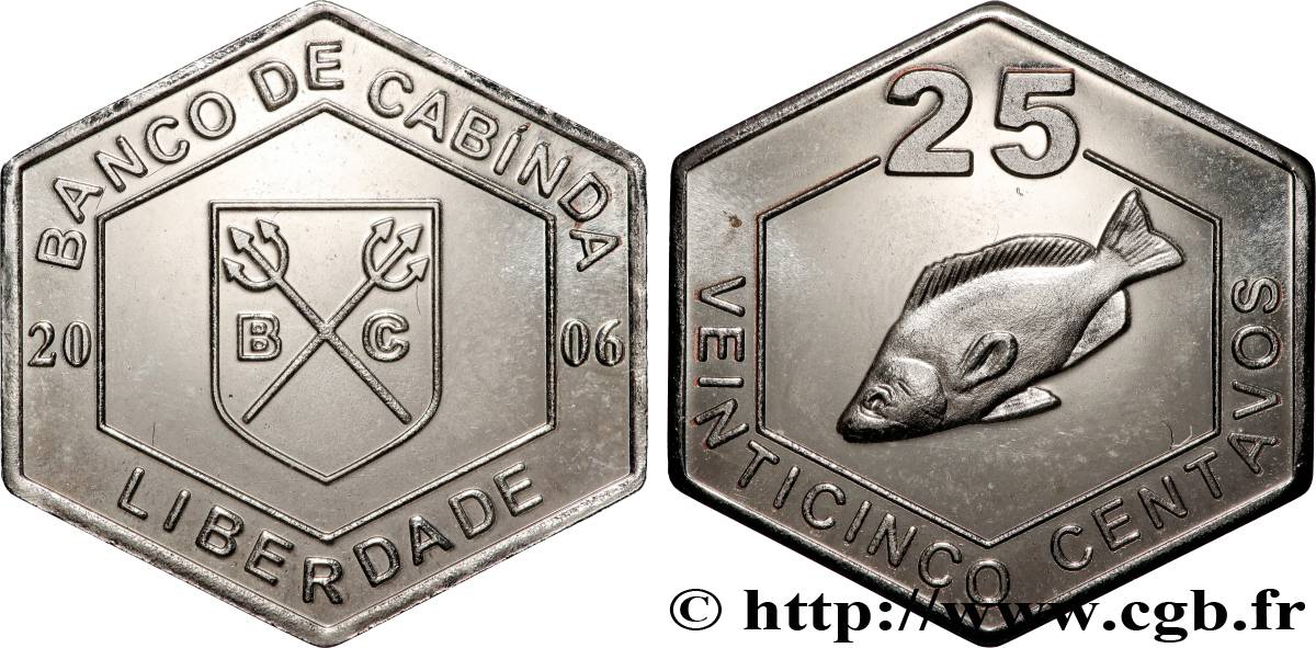 ANGOLA 25 Centavos - République de Cabinda 2006  MS 