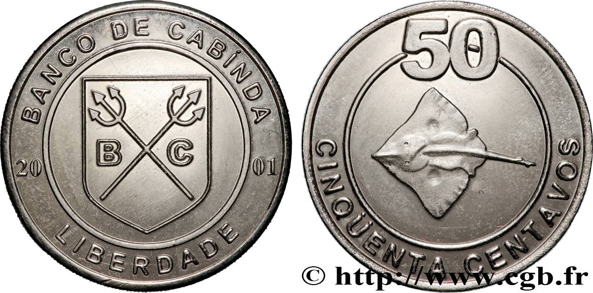 ANGOLA 50 Centavos - République de Cabinda 2001  fST 