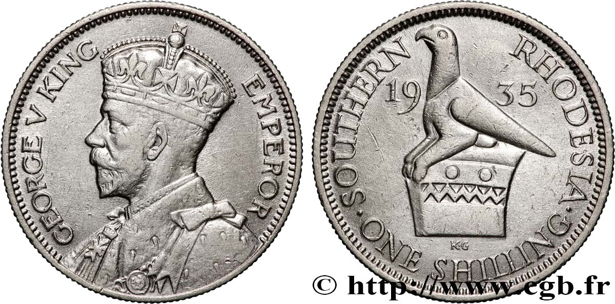 RHODÉSIE DU SUD 1 Shilling Georges V 1935  TTB 