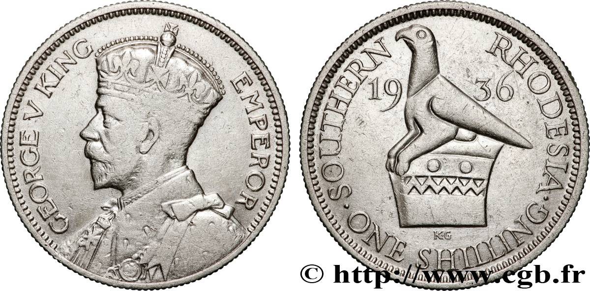 RHODÉSIE DU SUD 1 Shilling Georges V 1936  TTB 