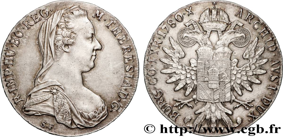 AUSTRIA 1 Thaler (REFRAPPE) Marie-Thérèse 1780 Vienne AU 