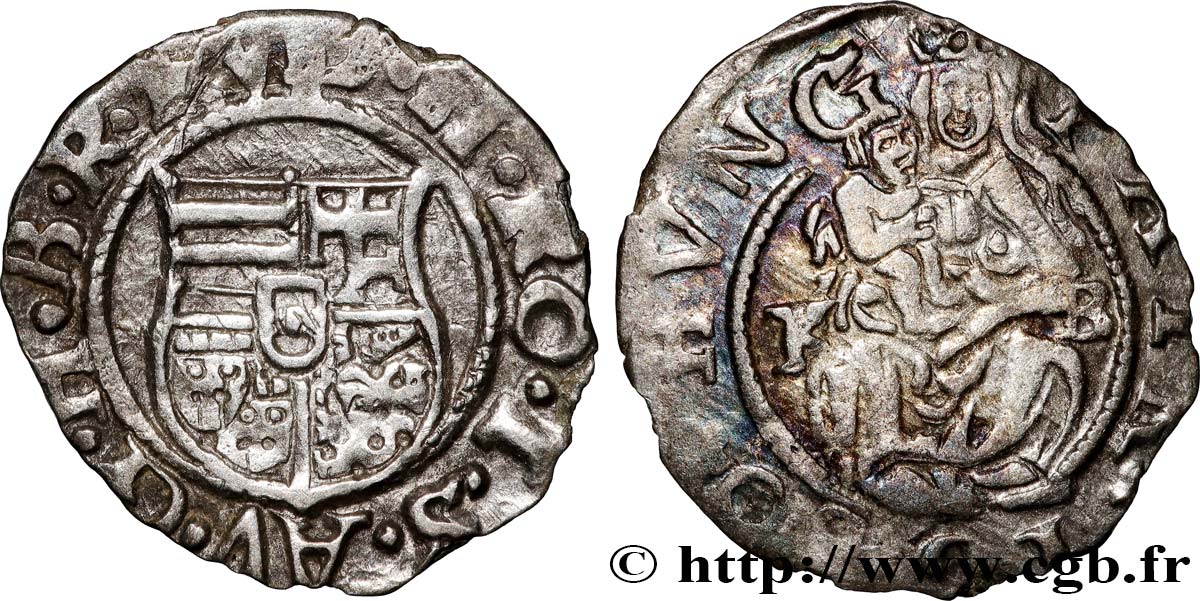 HUNGARY - KINGDOM OF HUNGARY - FERDINAND I 1 Denier  1550 Kremnitz VF 