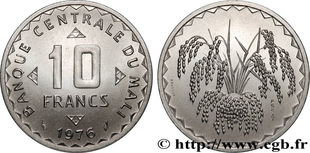 MALI Essai de 10 Francs 1976 Paris ST 