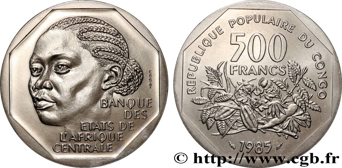 CONGO (RÉPUBLIQUE) Essai de 500 Francs 1985 Paris SPL 