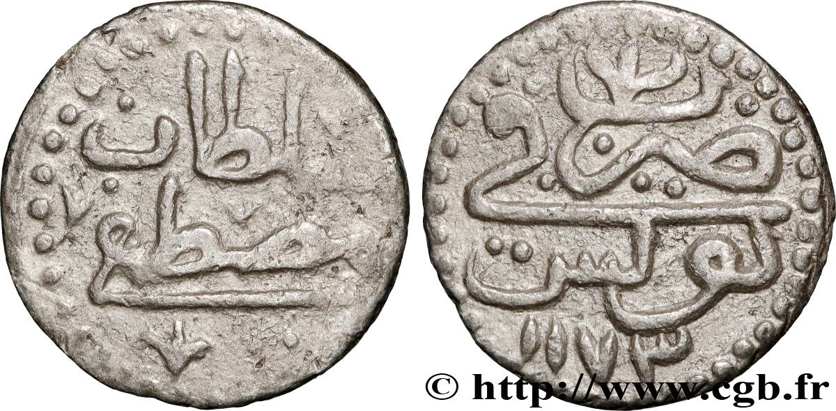 TUNISIE 1 Kharub Sultan Mustafa III AH 1173 (1760) Tunis TB+ 