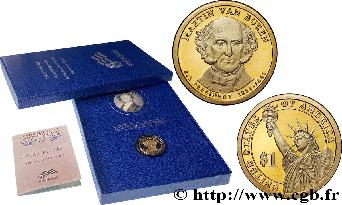 UNITED STATES OF AMERICA 1 Dollar Martin Van Buren - Proof 2008 San Francisco MS 