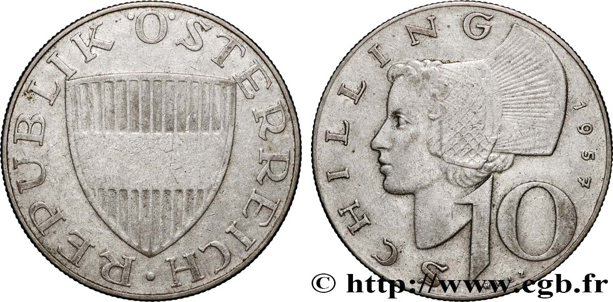 AUTRICHE 10 Schilling 1957  TTB 