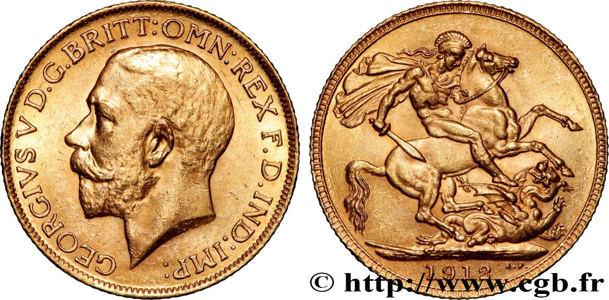 GOLD, PALLADIUM & PLATINUM INVESTMENT 1 Souverain Georges V 1912 Londres AU 