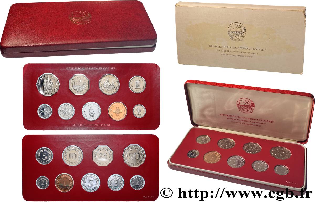 MALTE Série FDC 9 monnaies 1981  SPL 