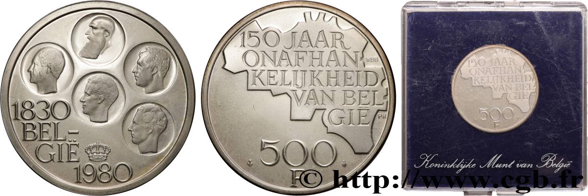 BÉLGICA 500 Francs légende flamande 150e anniversaire de l'indépendance