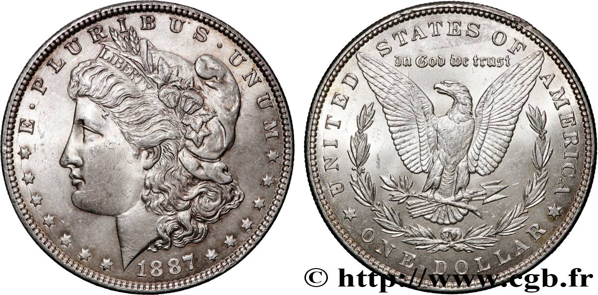 ÉTATS-UNIS D AMÉRIQUE 1 Dollar type Morgan 1887 Philadelphie SPL 