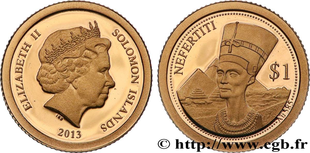 ÎLES SALOMON 1 Dollar Proof Nefertiti 2013  SPL 