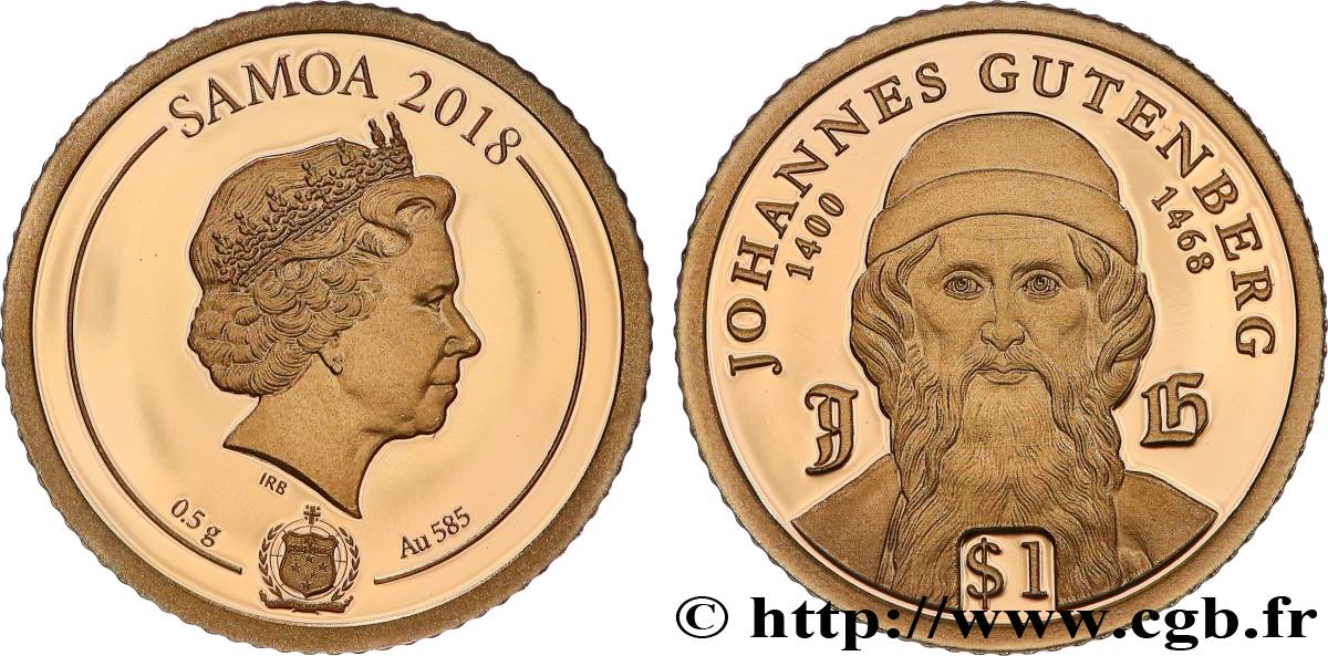 SAMOA 1 Tala Proof Gutenberg 2018  FDC 