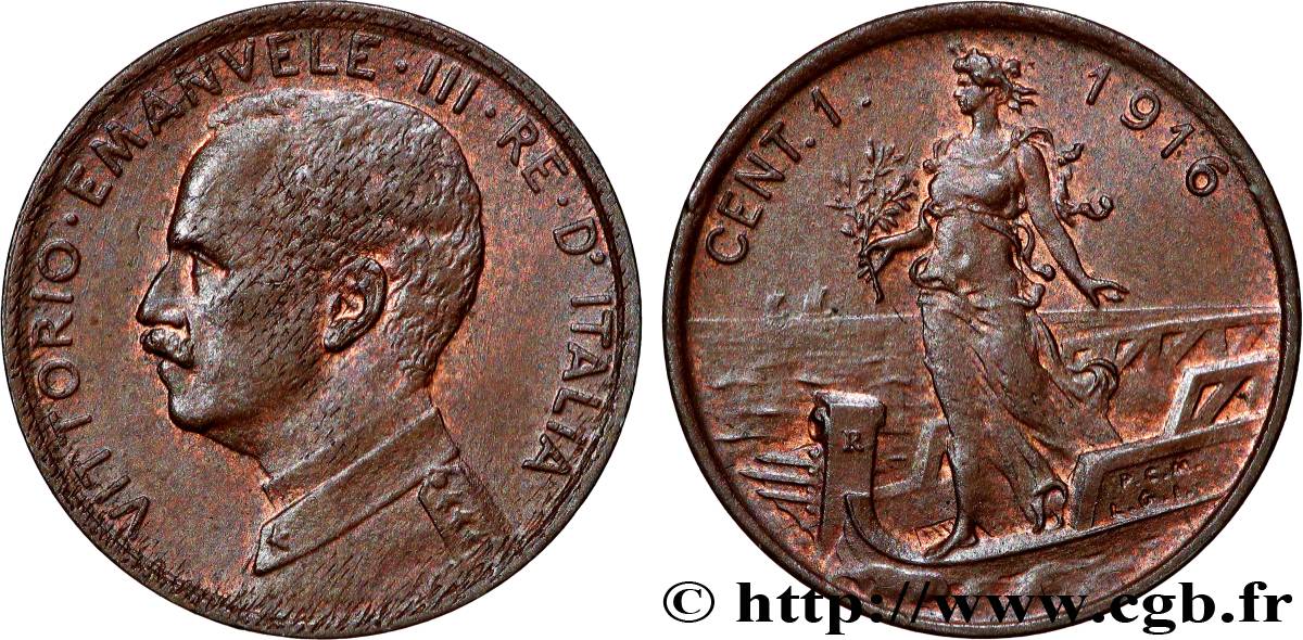 ITALIE 1 Centesimo Victor Emmanuel III 1916 Rome SUP 