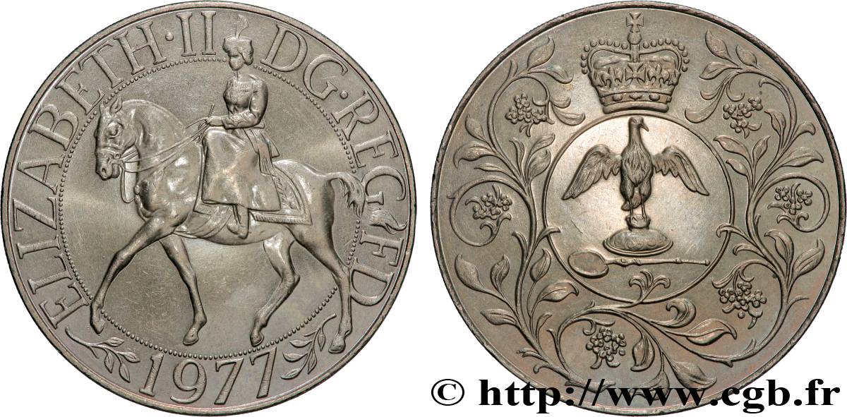 UNITED KINGDOM 25 New Pence jubilé d’argent d’Elisabeth II 1977  MS 
