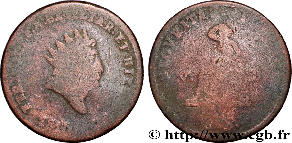 ITALIE - ROYAUME DE SICILE 5 Grana Ferdinand III 1815  B 