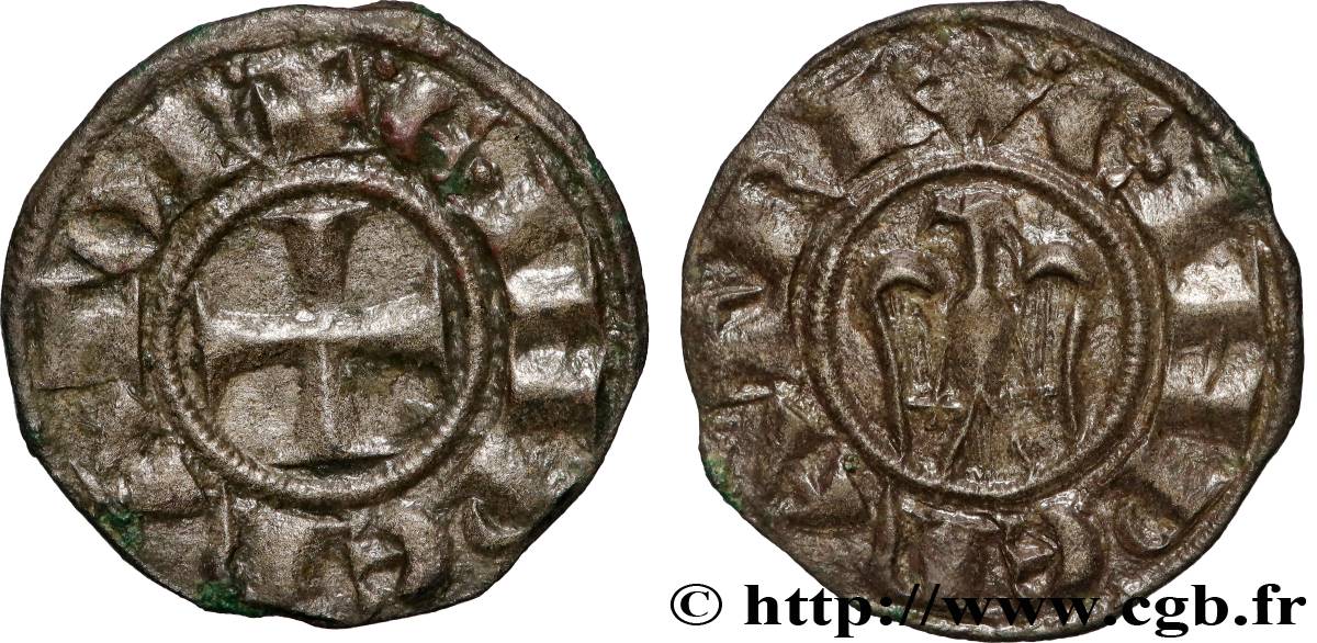 SICILY - MESSINA Denaro (denier) - Enrico VI n.d. Messine XF 