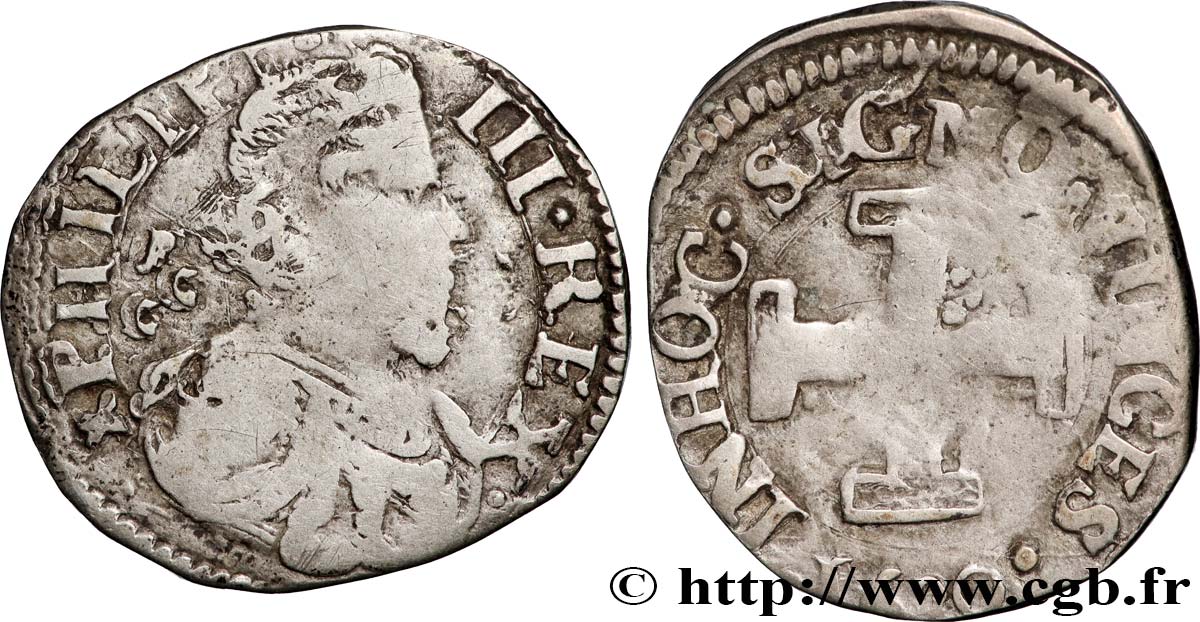 ITALY - KINGDOM OF NAPLES AND SICILY - PHILIP III OF SPAIN 1 Carlino 1620 Naples VF 