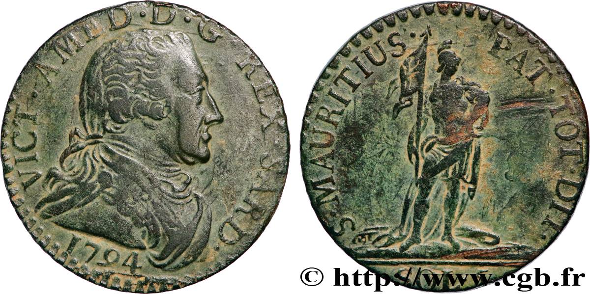 SAVOIE - DUCHÉ DE SAVOIE - VICTOR-AMÉDÉE III 5 Sols (5 Soldi) 1794 Turin TTB 