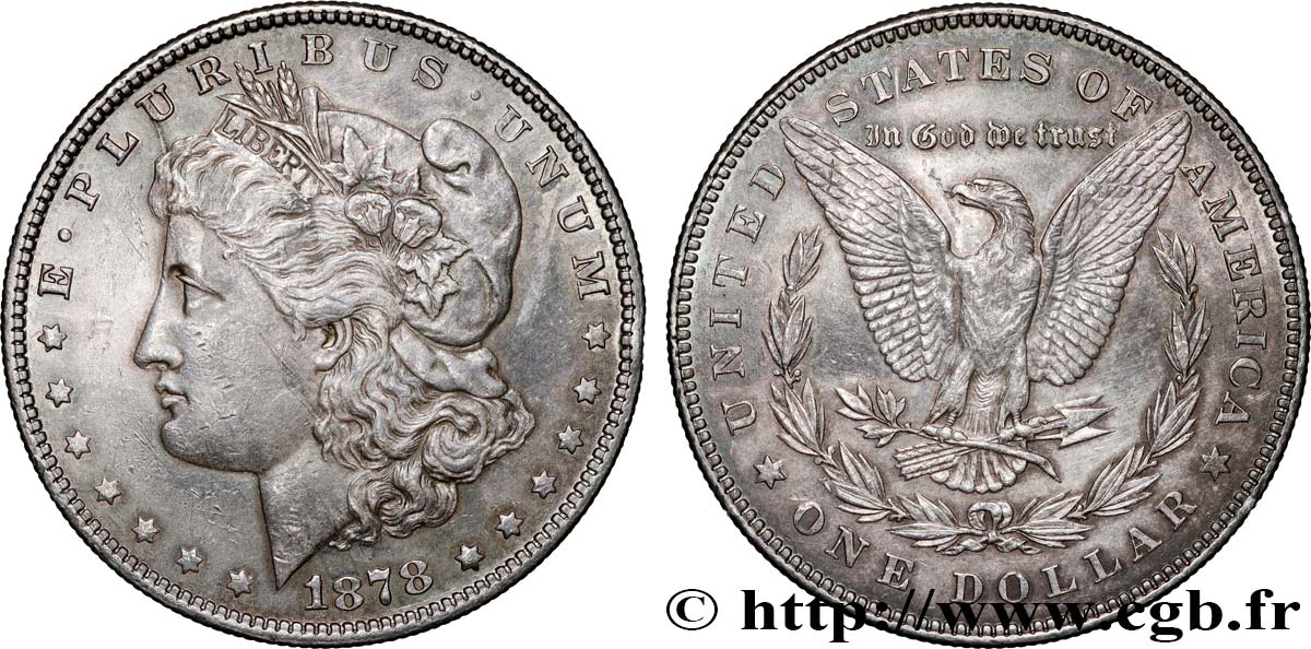 ÉTATS-UNIS D AMÉRIQUE 1 Dollar Morgan 1878 Philadelphie TTB+ 