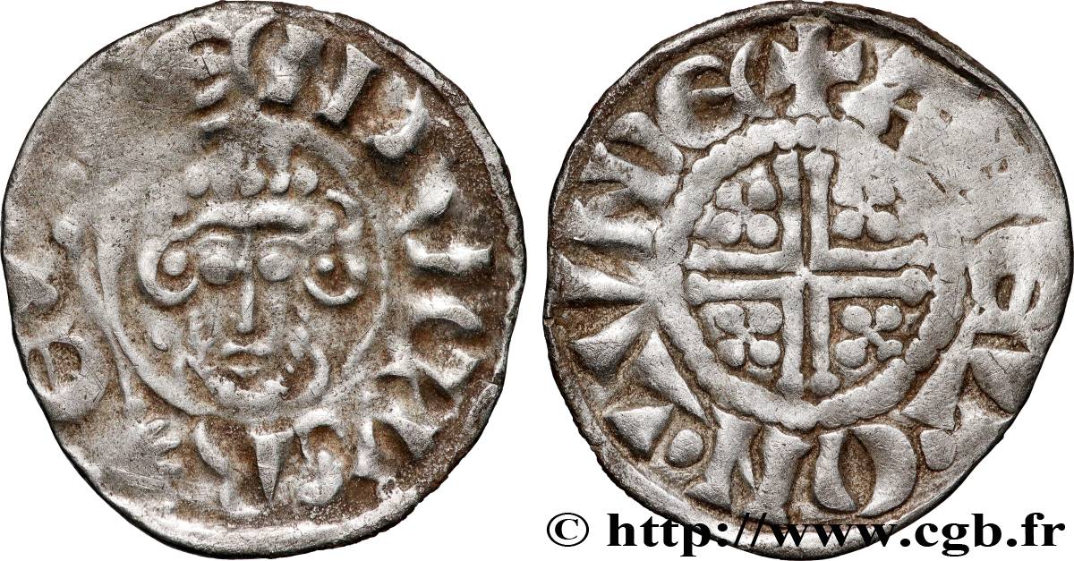 ENGLAND - HENRY II PLANTAGENET Penny dit “short cross” n.d. Londres XF 