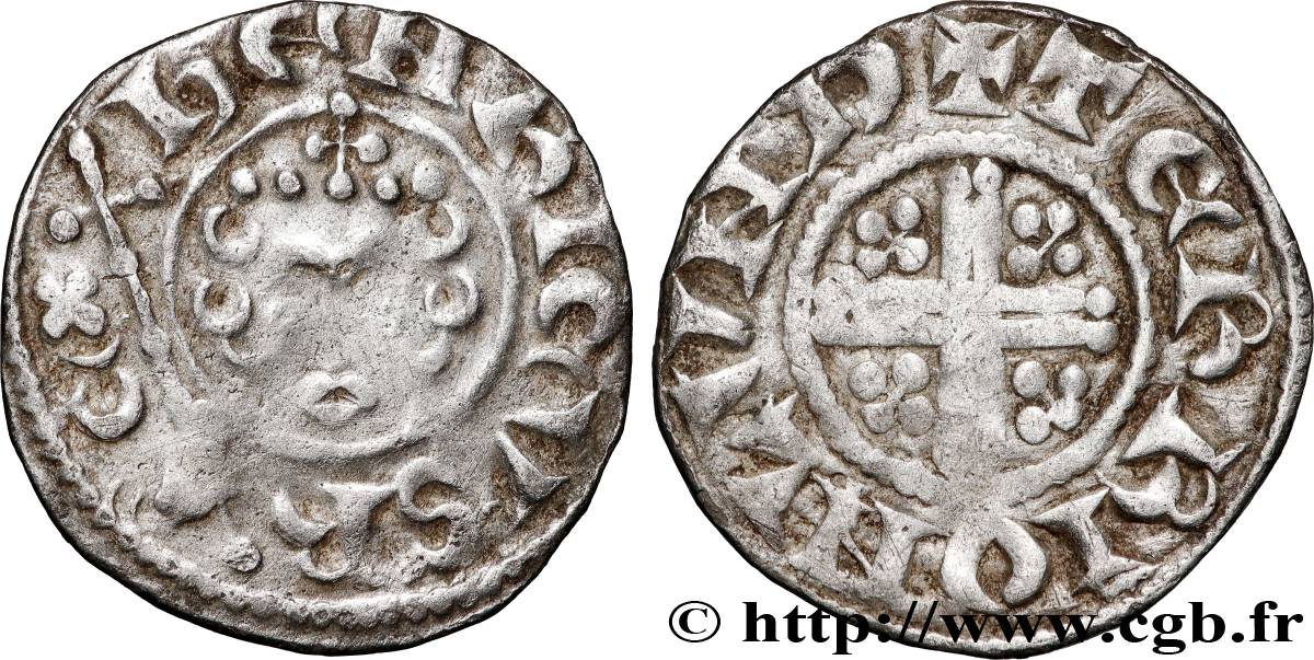 ENGLAND - HENRY II PLANTAGENET Penny dit “short cross” n.d. Londres XF 