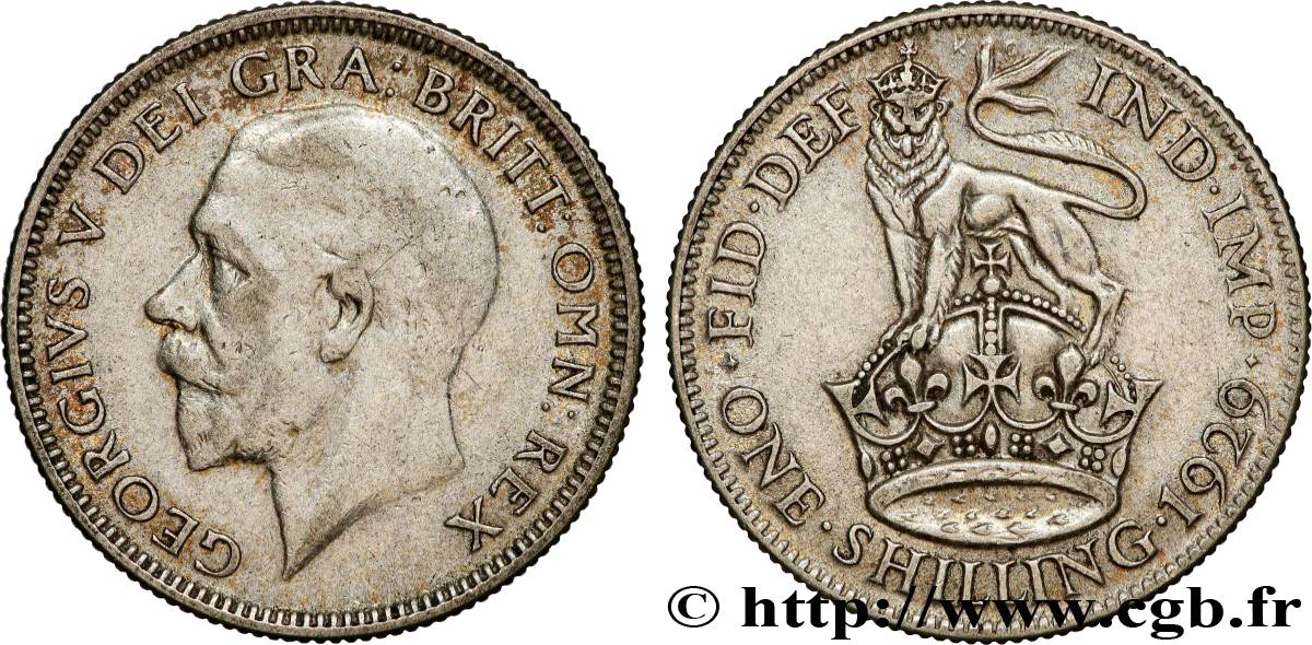 REGNO UNITO 1 Shilling Georges V 1929 Londres BB 