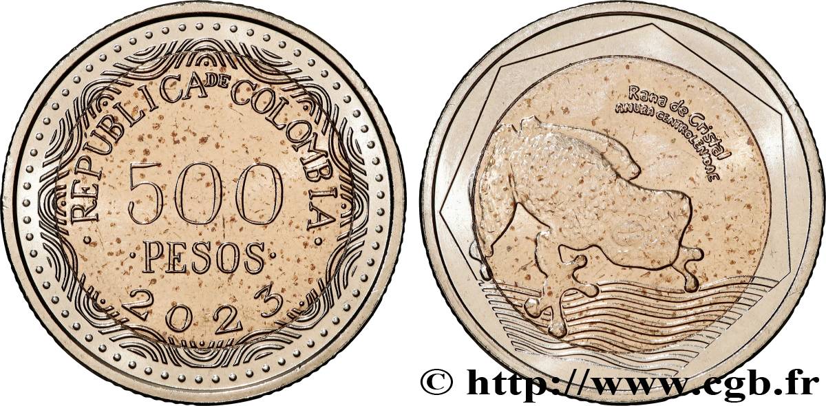 COLOMBIE 500 Pesos Grenouille de verre 2023  SPL 