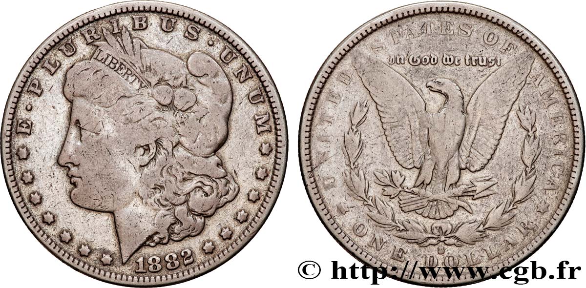 ÉTATS-UNIS D AMÉRIQUE 1 Dollar Morgan 1882 San Francisco TB+ 