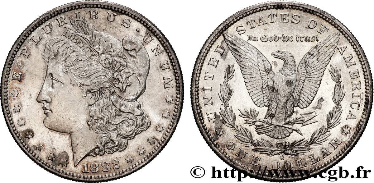 UNITED STATES OF AMERICA 1 Dollar Morgan 1882 San Francisco AU 