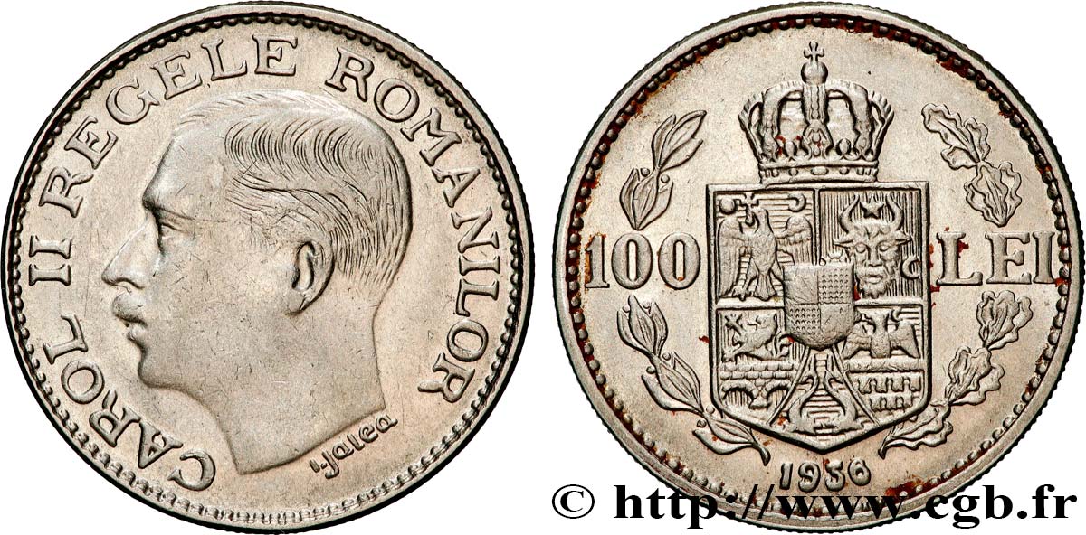 ROUMANIE 100 Lei Charles II 1936  TTB+ 