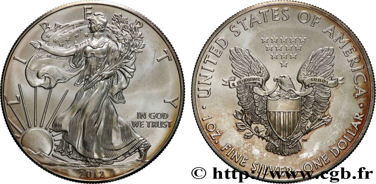 PLATA INVERSIÓN 1 Oz - 1 Dollar Silver Eagle 2012  SC 