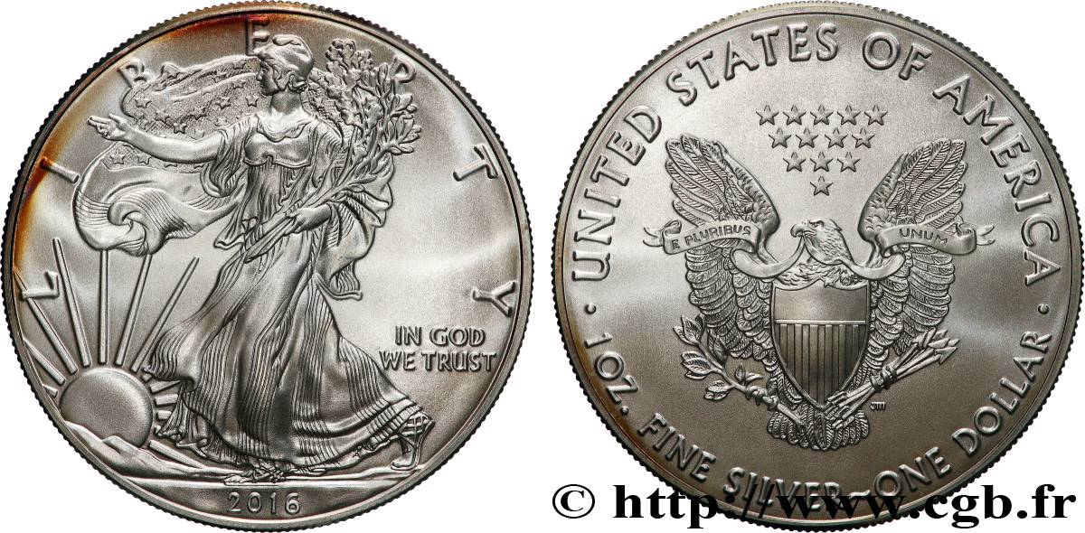 ARGENT D INVESTISSEMENT 1 Oz - 1 Dollar Silver Eagle 2016  SPL 