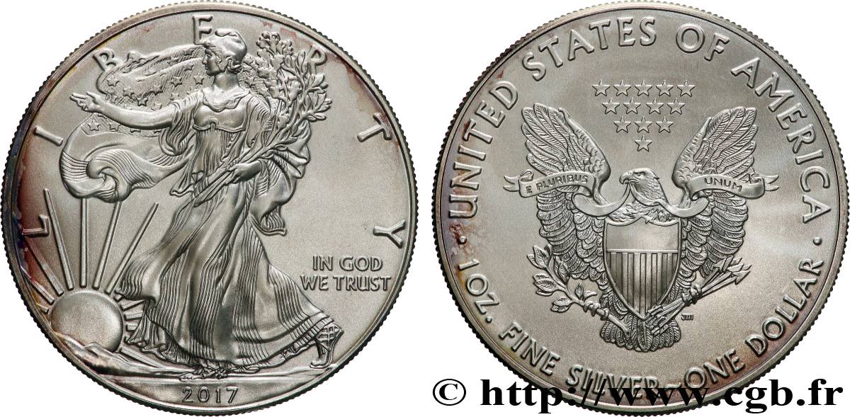ARGENT D INVESTISSEMENT 1 Oz - 1 Dollar Silver Eagle 2017  SPL 