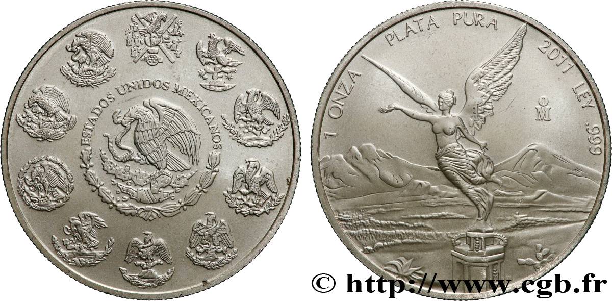 ARGENT D INVESTISSEMENT 1 Oz - 1 Once aigle / Victoire ailée 2011  SPL 